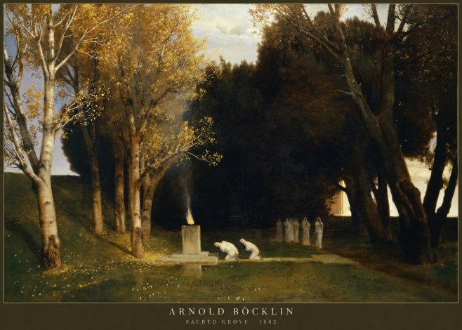 Arnold Böcklin Sacred Grove I No2 - Plakat