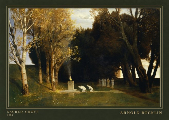 Arnold Böcklin Sacred Grove I No3 - Plakat