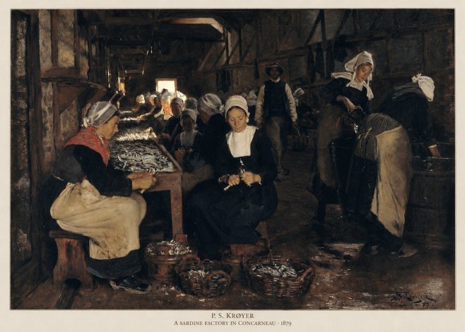 P.S. Krøyer A Sardine Factory in Concarneau No6 - Plakat
