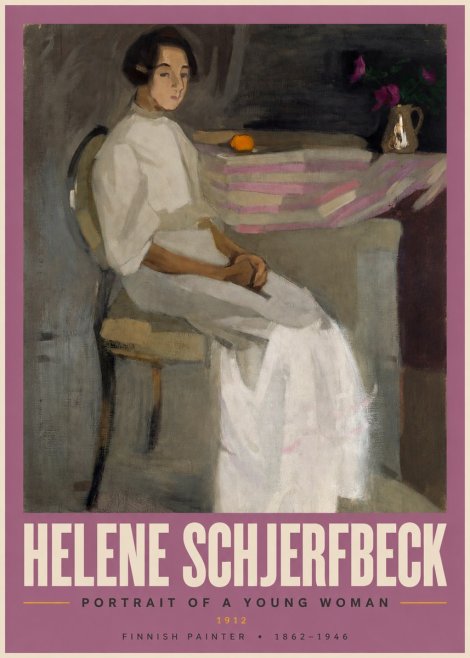 Helene Schjerfbeck Portrait of a Young Woman No2 - Plakat
