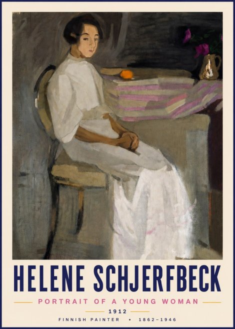 Helene Schjerfbeck Portrait of a Young Woman No4 - Plakat