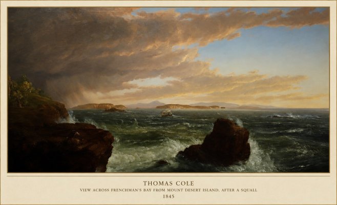 Thomas Cole View Across Frenchman's Bay from Mount Desert Island, After a Squall I No6 - Plakat
