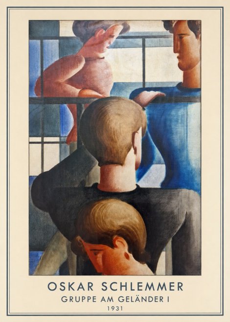 Oskar Schlemmer Gruppe Am Geländer I No4 - Plakat