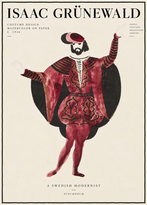 Isaac Grünewald Costume Design II No6 - Plakat