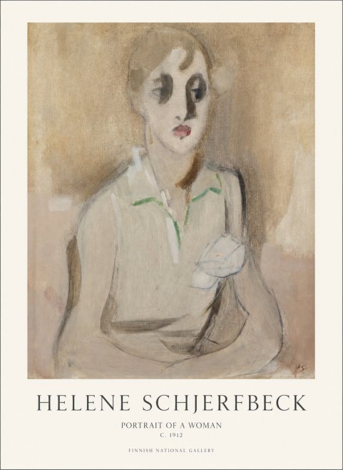 Helene Schjerfbeck Portrait of a Woman I No1 - Plakat