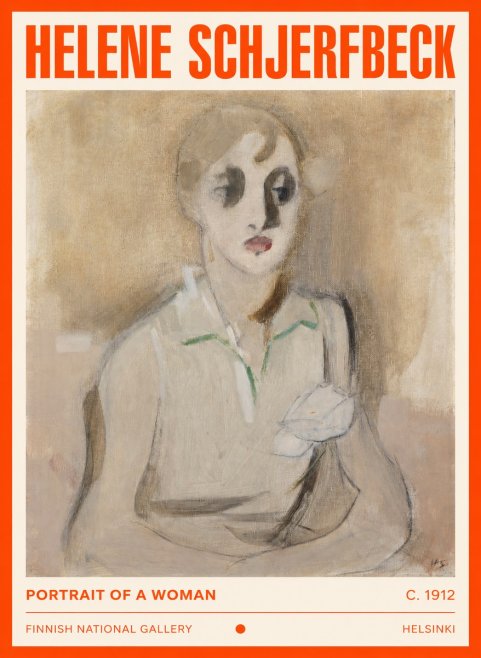 Helene Schjerfbeck Portrait of a Woman I No2 - Plakat