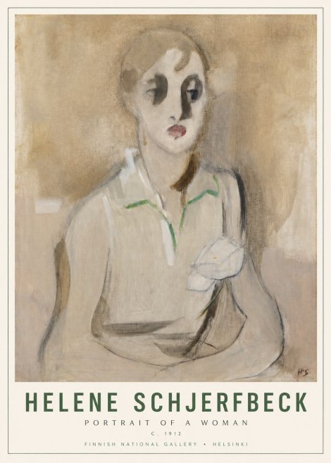 Helene Schjerfbeck Portrait of a Woman I No6 - Plakat
