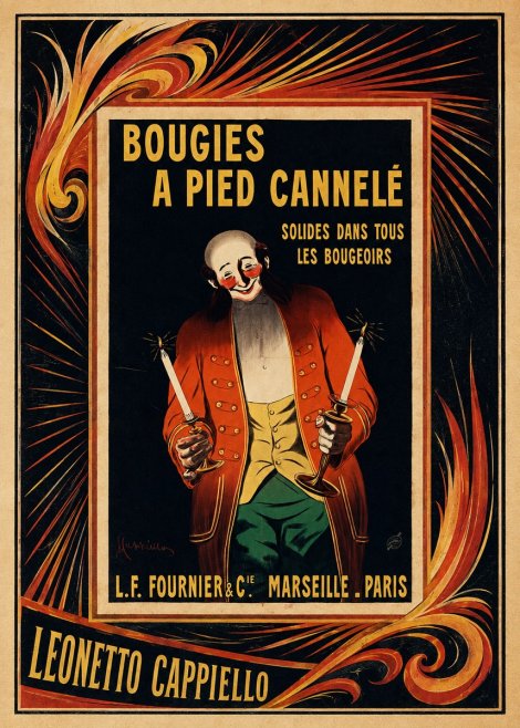 Leonetto Cappiello Bougies a Pied Cannelé No4 - Plakat
