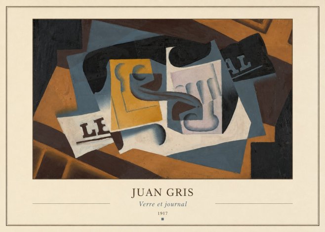 Juan Gris Verre Et Journal No4 - Plakat
