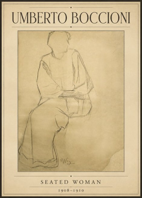 Umberto Boccioni Seated Woman No1 - Plakat
