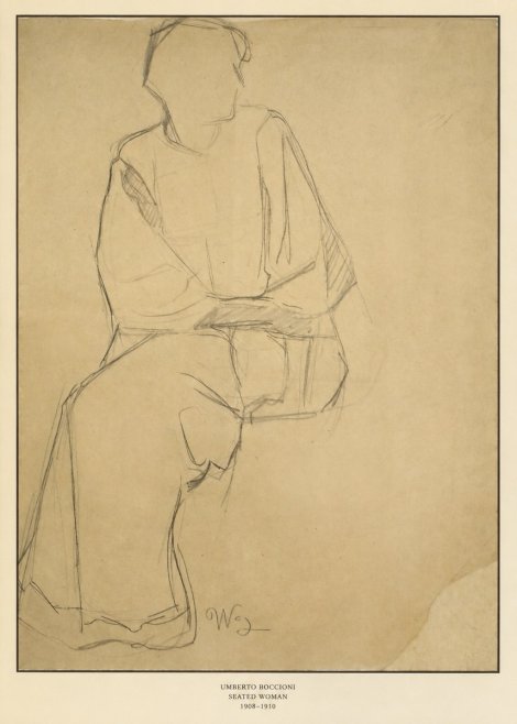 Umberto Boccioni Seated Woman No5 - Plakat