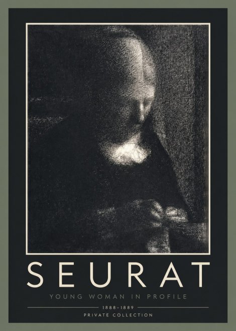 Seurat Young Woman in Profile No2 - Plakat