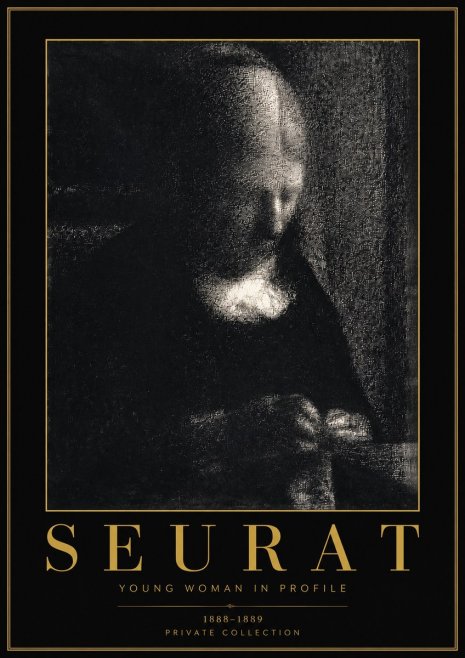 Seurat Young Woman in Profile No4 - Plakat