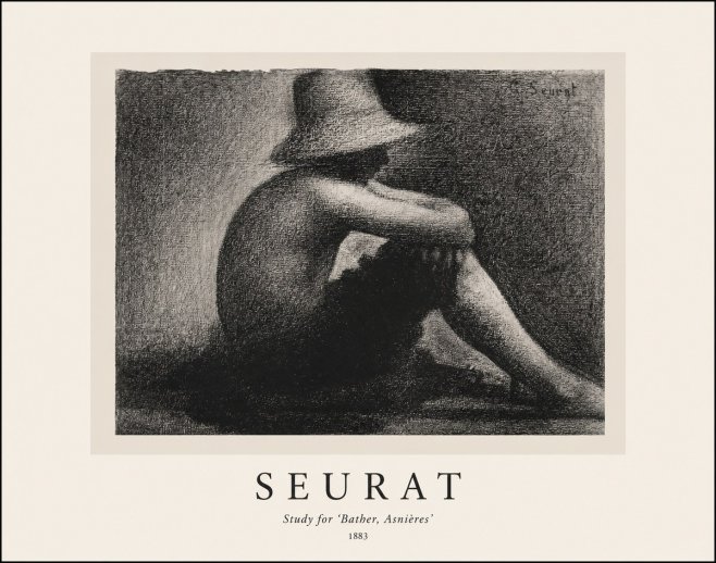 Seurat Study for 'Bather, Asnières' No1 - Plakat