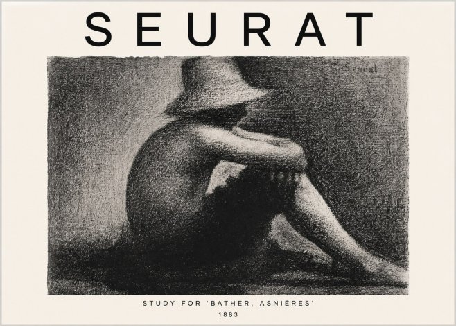 Seurat Study for 'Bather, Asnières' No3 - Plakat