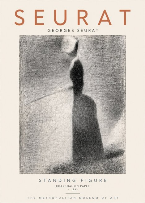 Seurat Standing Figure No6 - Plakat