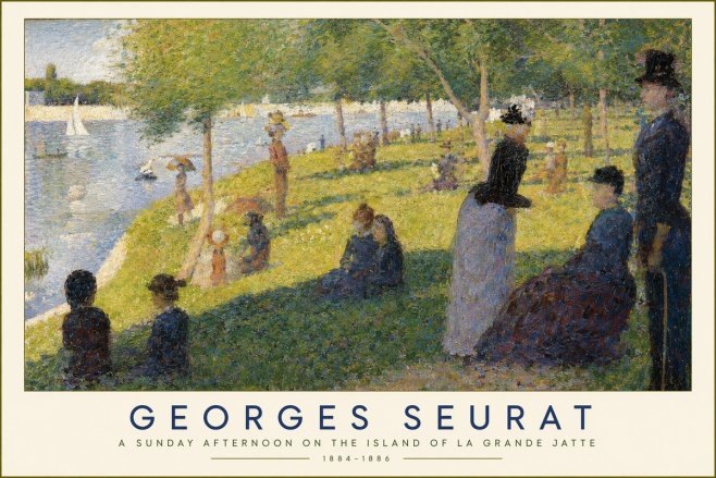 Seurat A Sunday Afternoon on the Island of La Grande Jatte No2 - Plakat
