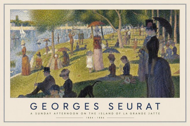 Seurat A Sunday Afternoon on the Island of La Grande Jatte No3 - Plakat
