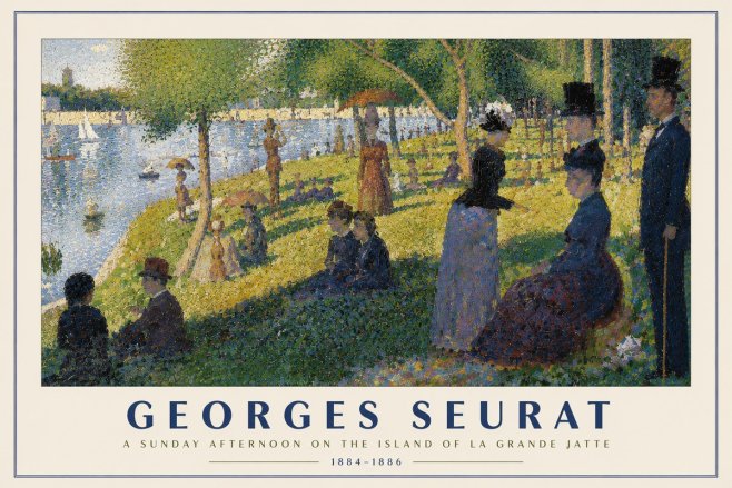 Seurat A Sunday Afternoon on the Island of La Grande Jatte I No5 - Plakat