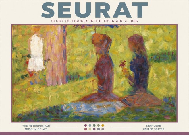 Seurat Study of Figures in the Open Air, C. 1886 No2 - Plakat