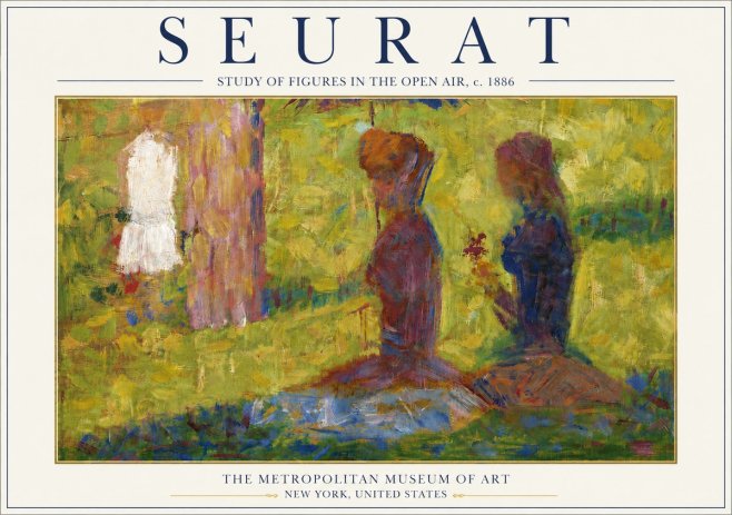 Seurat Study of Figures in the Open Air, C. 1886 No6 - Plakat