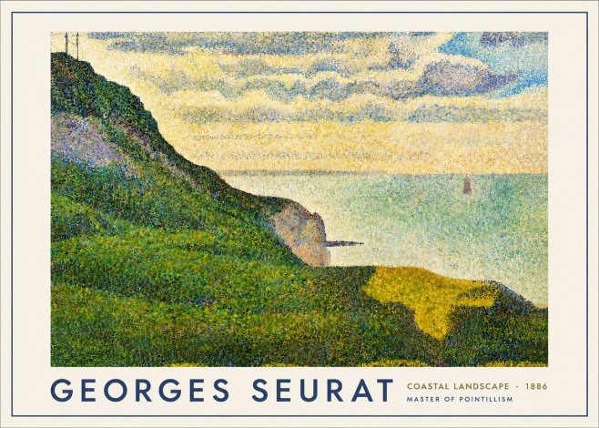 Seurat Coastal Landscape, 1886 No4 - Plakat