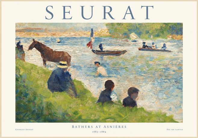Seurat Bathers at Asnières No1 - Plakat