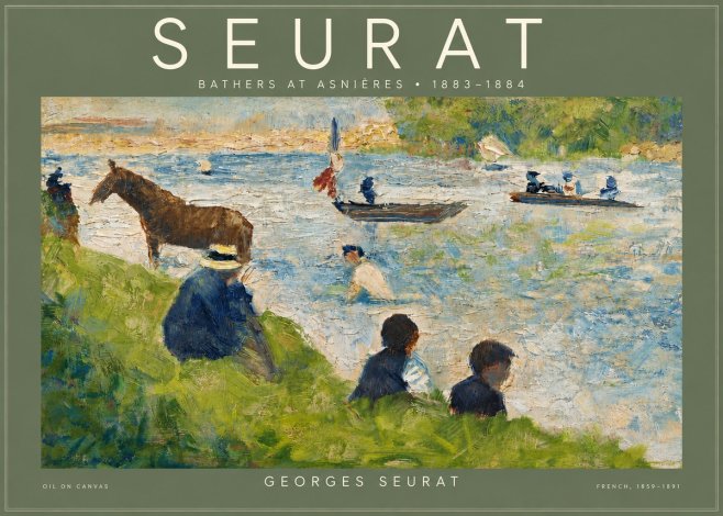 Seurat Bathers at Asnières II No4 - Plakat