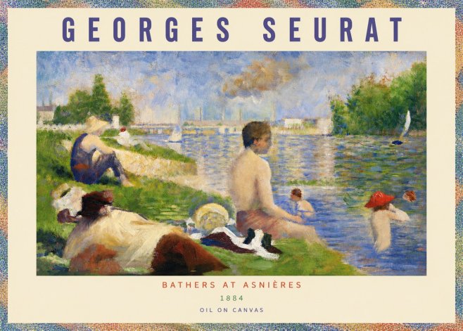 Seurat Bathers at Asnières No3 - Plakat