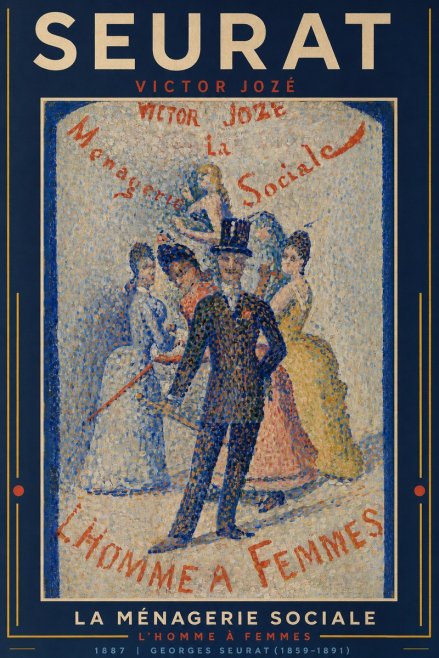 Seurat L'homme À Femmes No2 - Plakat