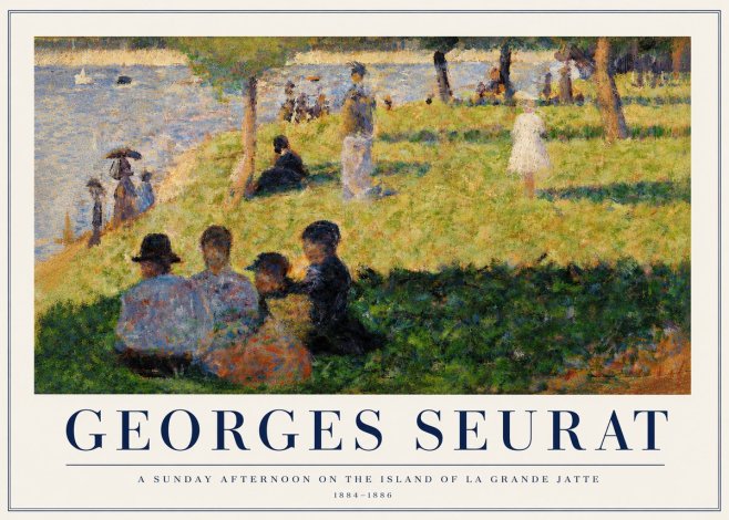 Seurat A Sunday Afternoon on the Island of La Grande Jatte No3 - Plakat