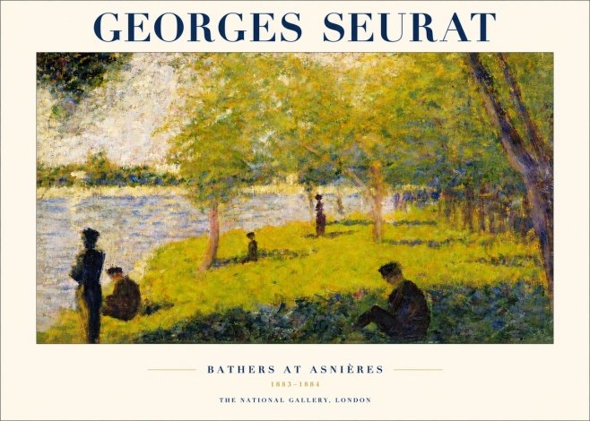 Seurat Bathers at Asnières No3 - Plakat
