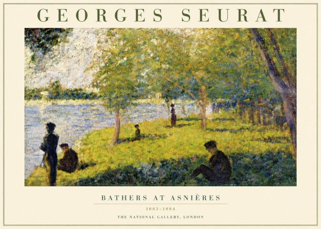 Seurat Bathers at Asnières No4 - Plakat