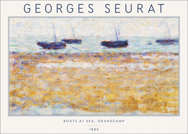 Seurat Boats at Sea, Grandcamp No3 - Plakat
