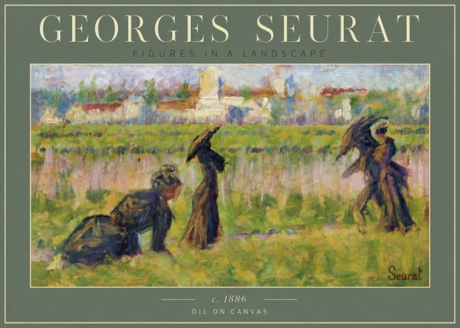 Seurat Figures in a Landscape No6 - Plakat
