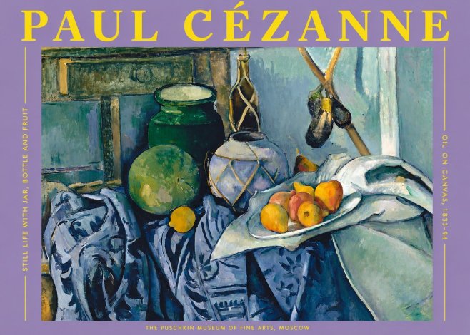 Paul Cézanne Still Life with Jar, Bottle and Fruit No2 - Plakat