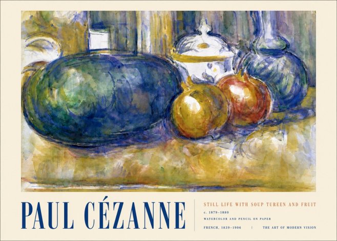 Paul Cézanne Still Life with Apples and Vessels No4 - Plakat