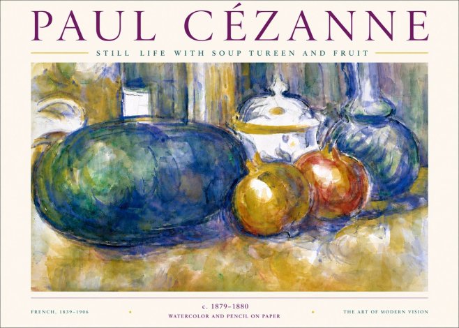 Paul Cézanne Still Life with Apples and Vessels No6 - Plakat