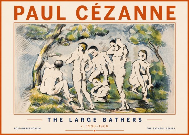 Paul Cézanne The Large Bathers I No6 - Plakat