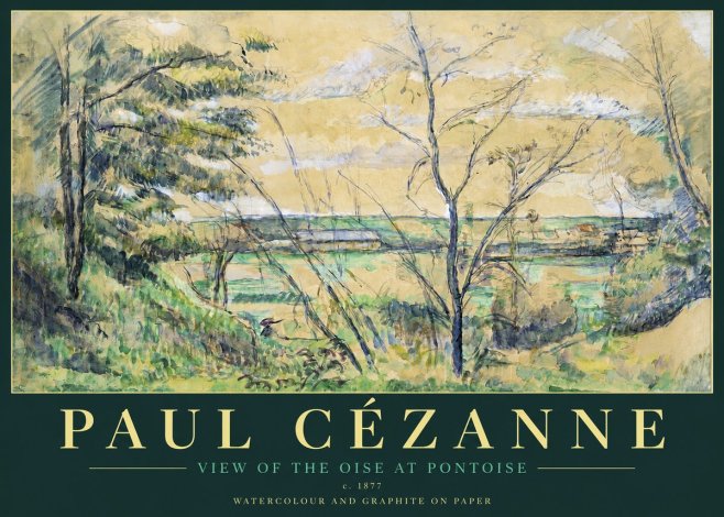 Paul Cézanne View of the Oise at Pontoise I No2 - Plakat