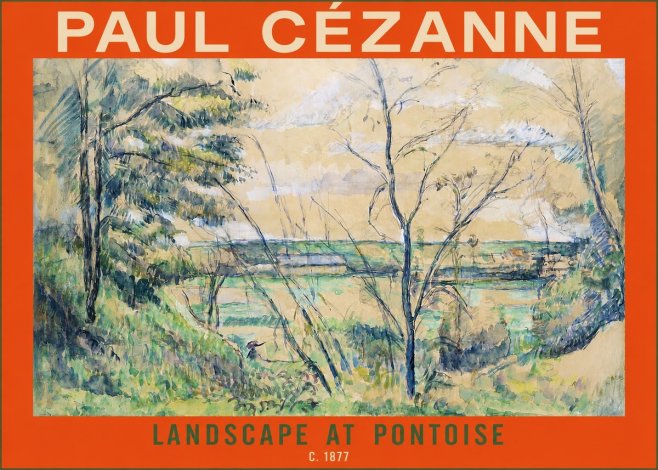 Paul Cézanne View of the Oise at Pontoise I No5 - Plakat