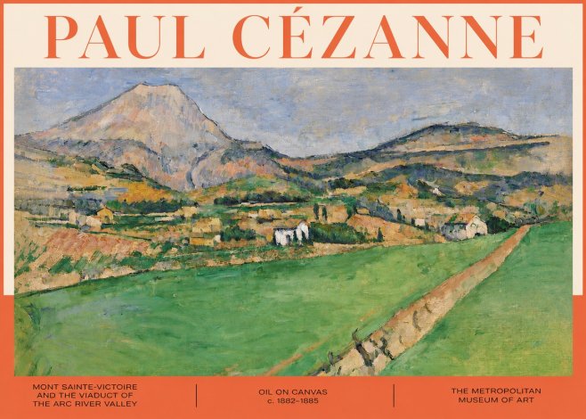 Paul Cézanne Mont Sainte-victoire and the Viaduct of the Arc River Valley No4 - Plakat