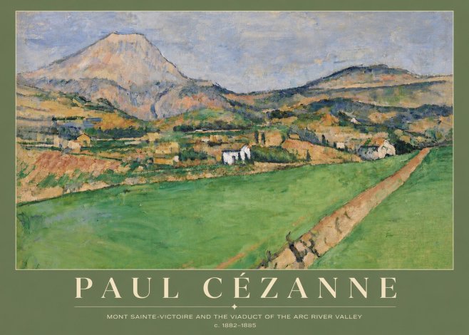Paul Cézanne Mont Sainte-victoire and the Viaduct of the Arc River Valley No5 - Plakat