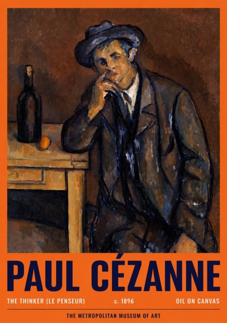 Paul Cézanne The Thinker (Le Penseur) No2 - Plakat