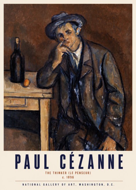 Paul Cézanne The Thinker (Le Penseur) No3 - Plakat