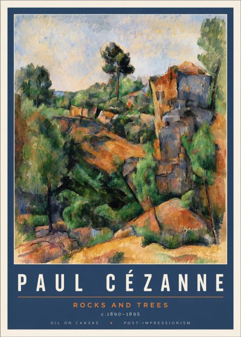 Paul Cézanne Rocks and Trees I No2 - Plakat