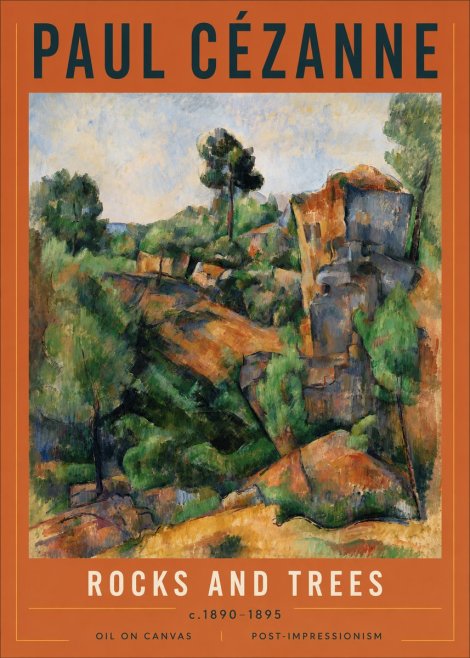 Paul Cézanne Rocks and Trees I No5 - Plakat