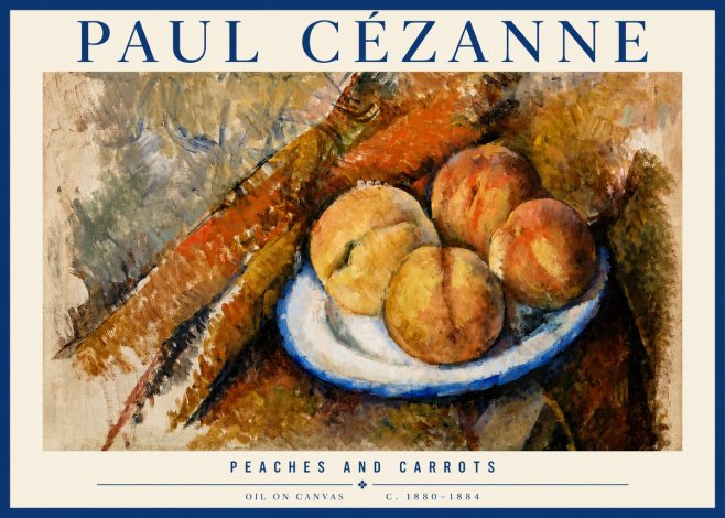 Paul Cézanne Peaches and Carrots No3 - Plakat