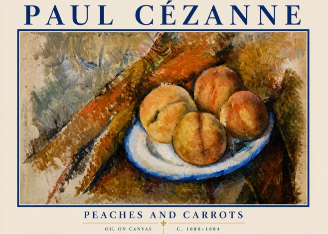 Paul Cézanne Peaches and Carrots No5 - Plakat