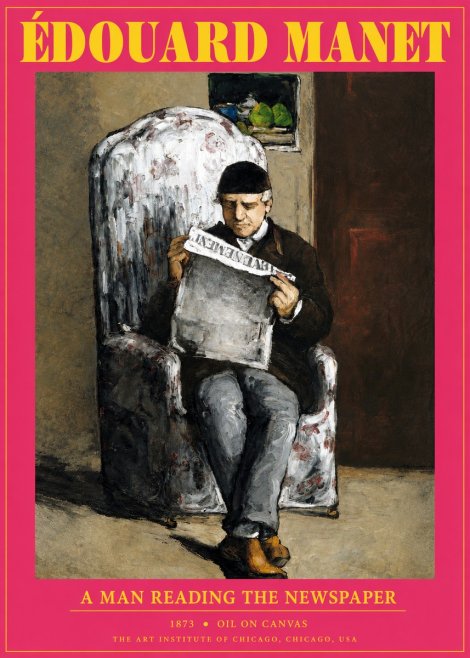 Édouard Manet A Man Reading the Newspaper No2 - Plakat